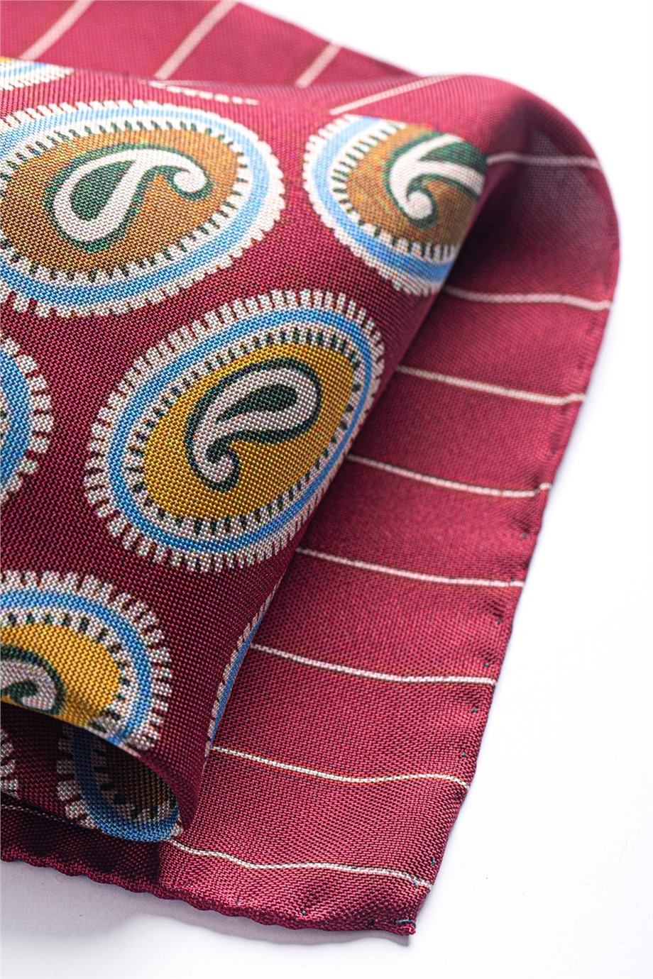 Desenli İpek Cep Mendili