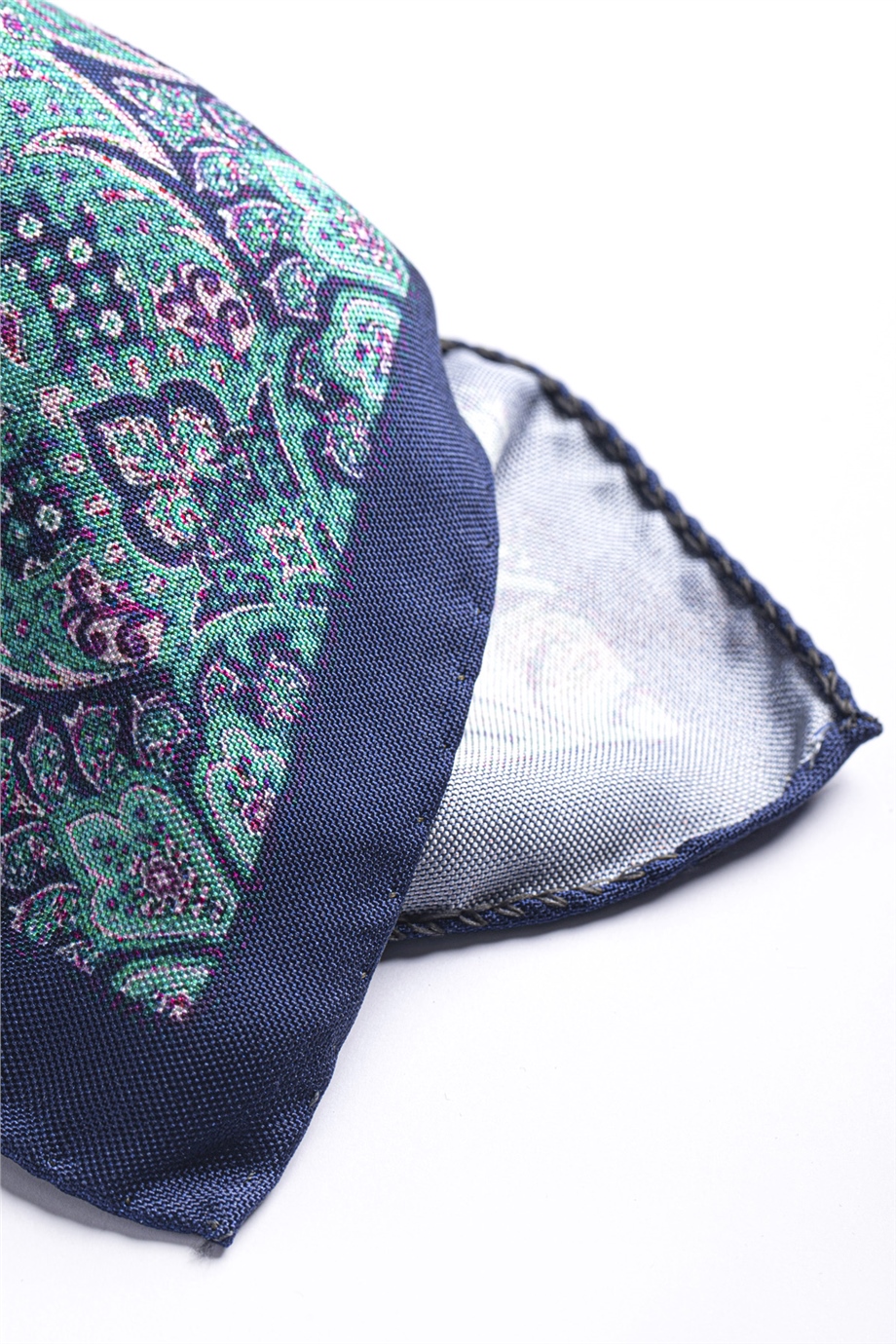 Desenli İpek Cep Mendili