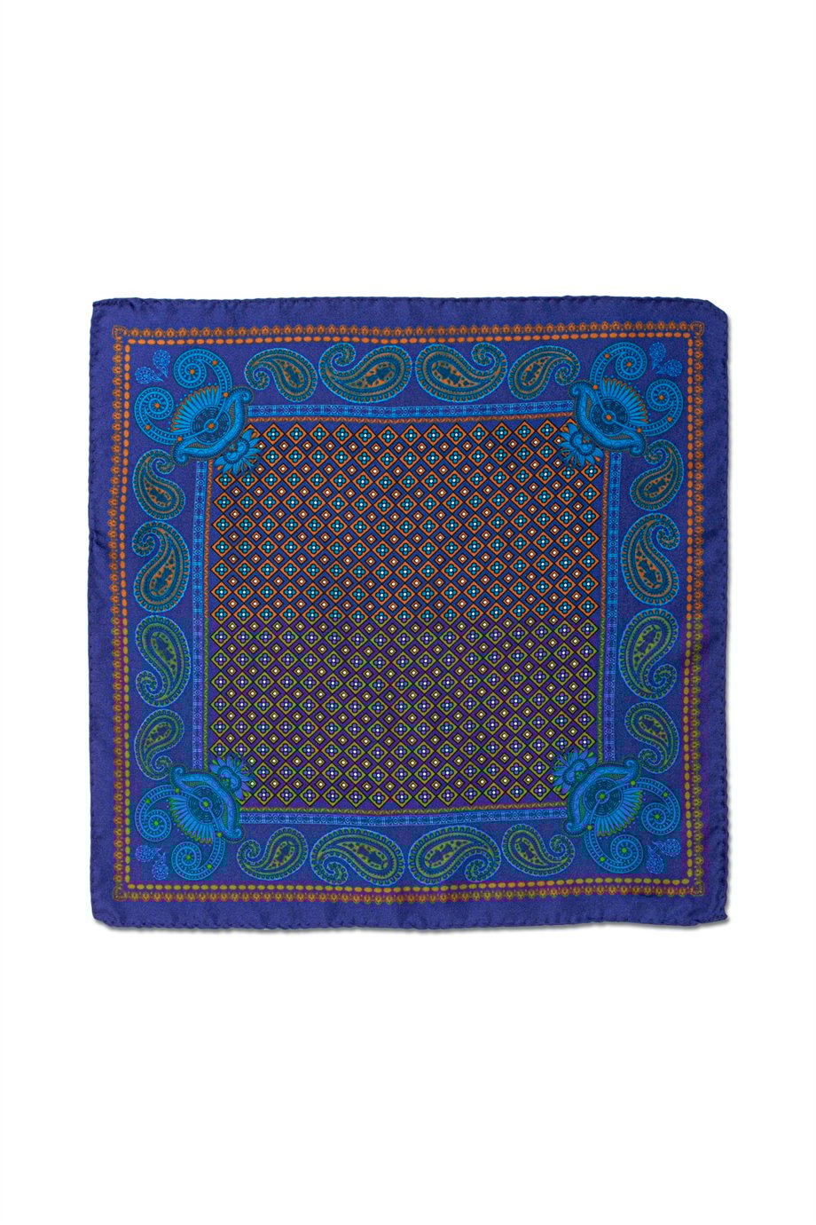 Desenli İpek Cep Mendili