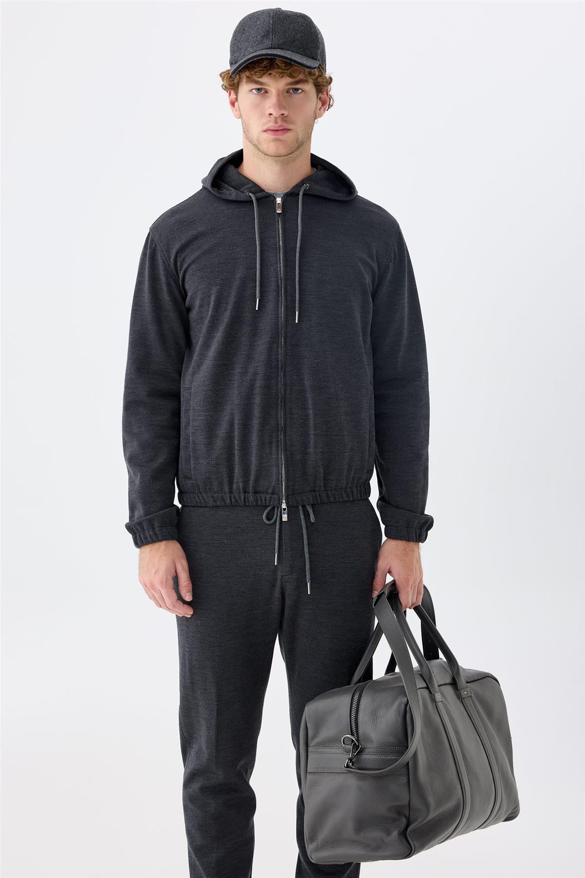 Füme Yün Teknik Takım Elbise 