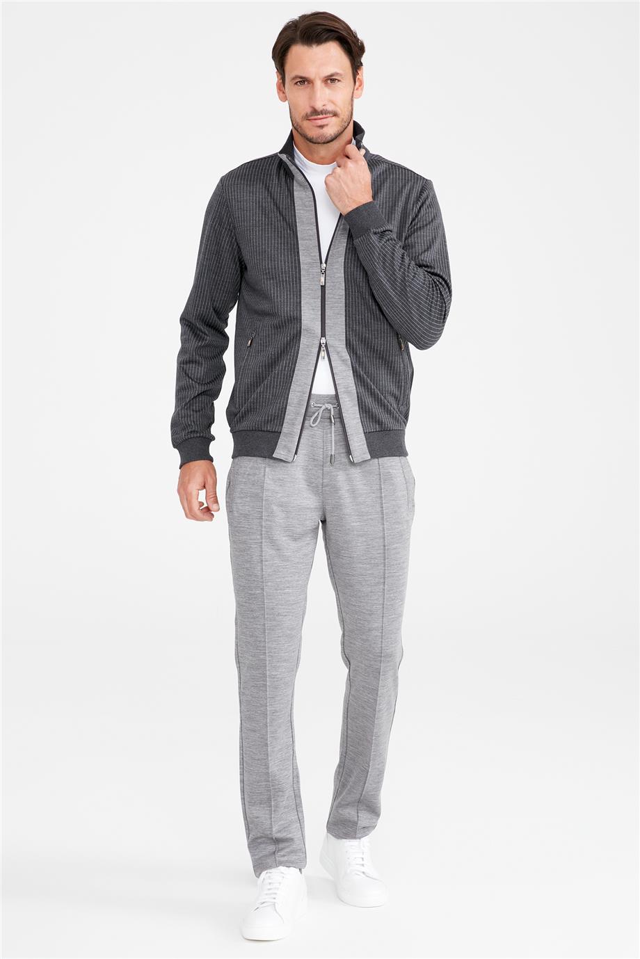 Gri Erkek Yün Eşofman Takımı