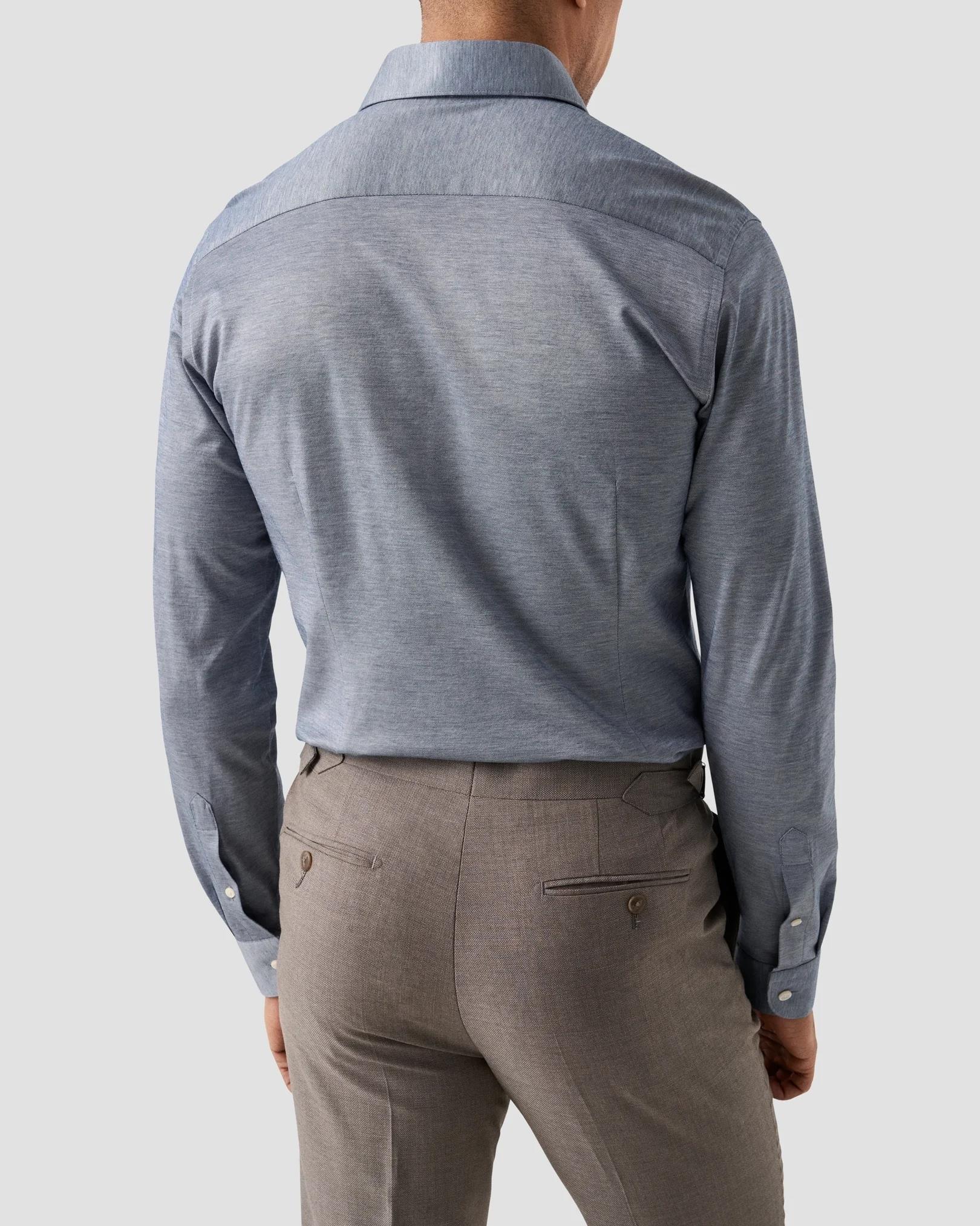 Koyu Mavi Contemporary Filo Di Scozia Gömlek