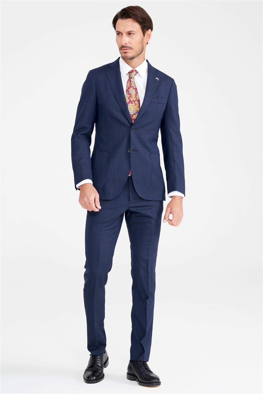 Koyu Mavi Yün Takım Elibse