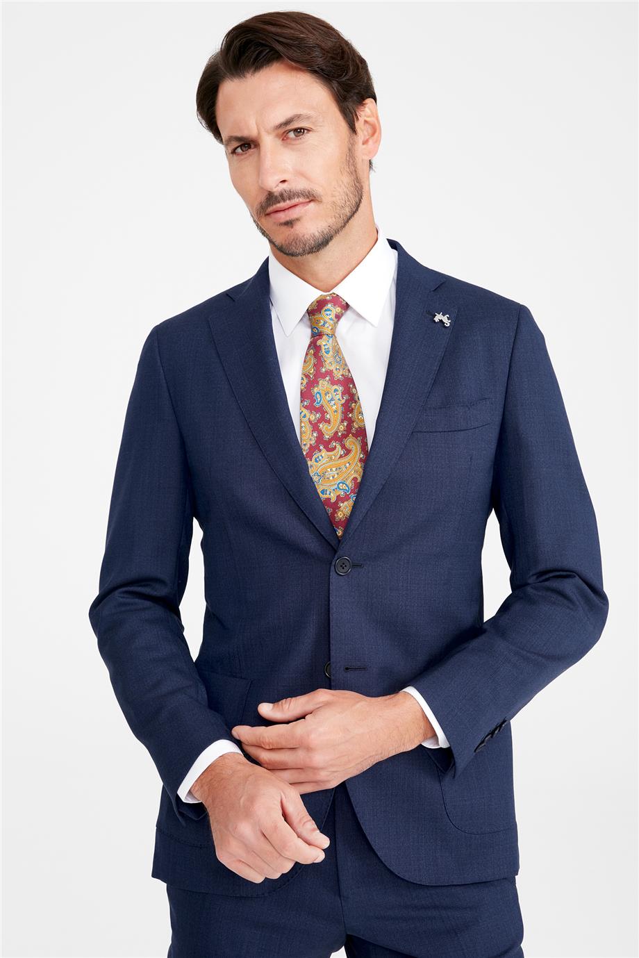 Koyu Mavi Yün Takım Elibse