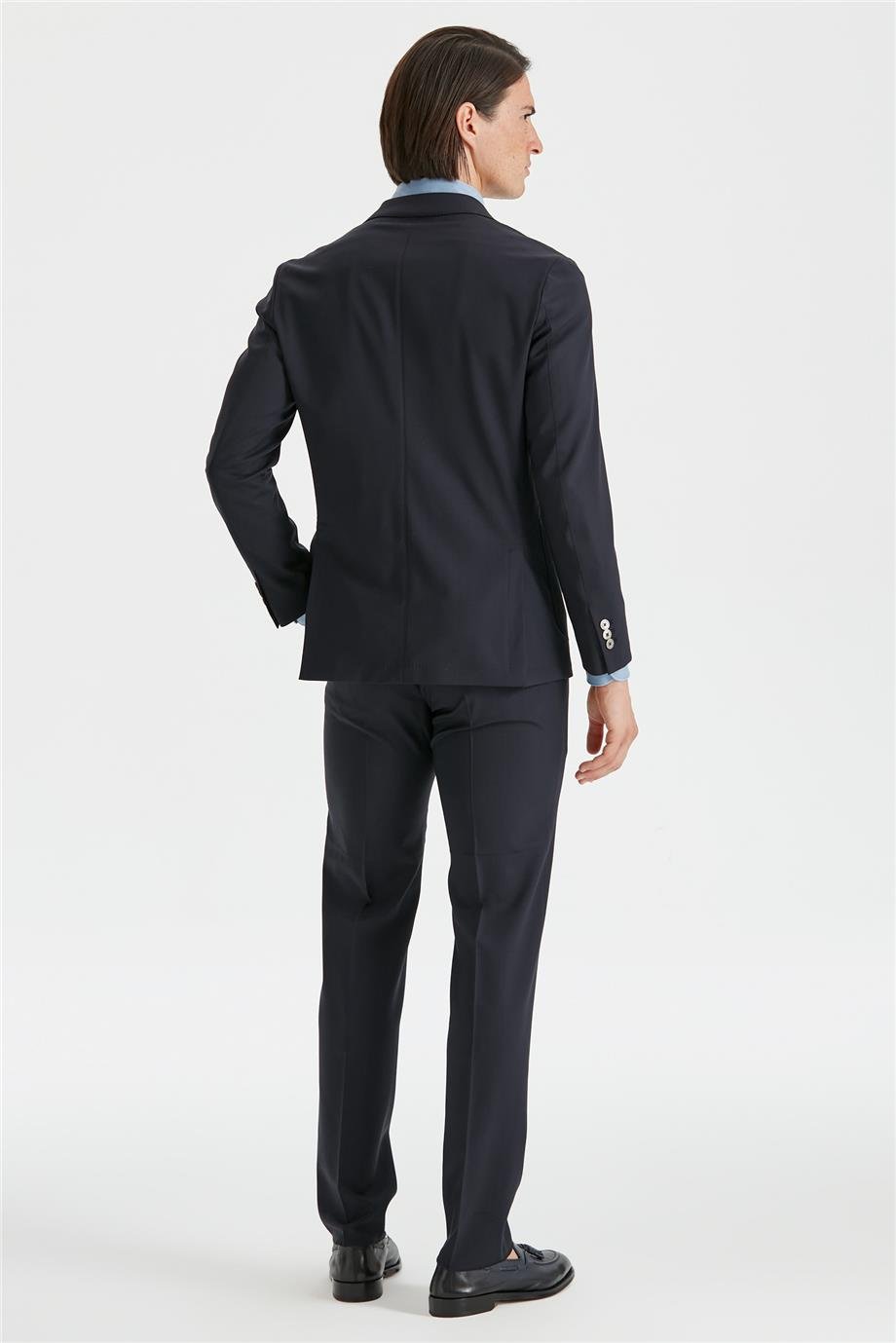 Lacivert Astarsız Yün Takım Elbise