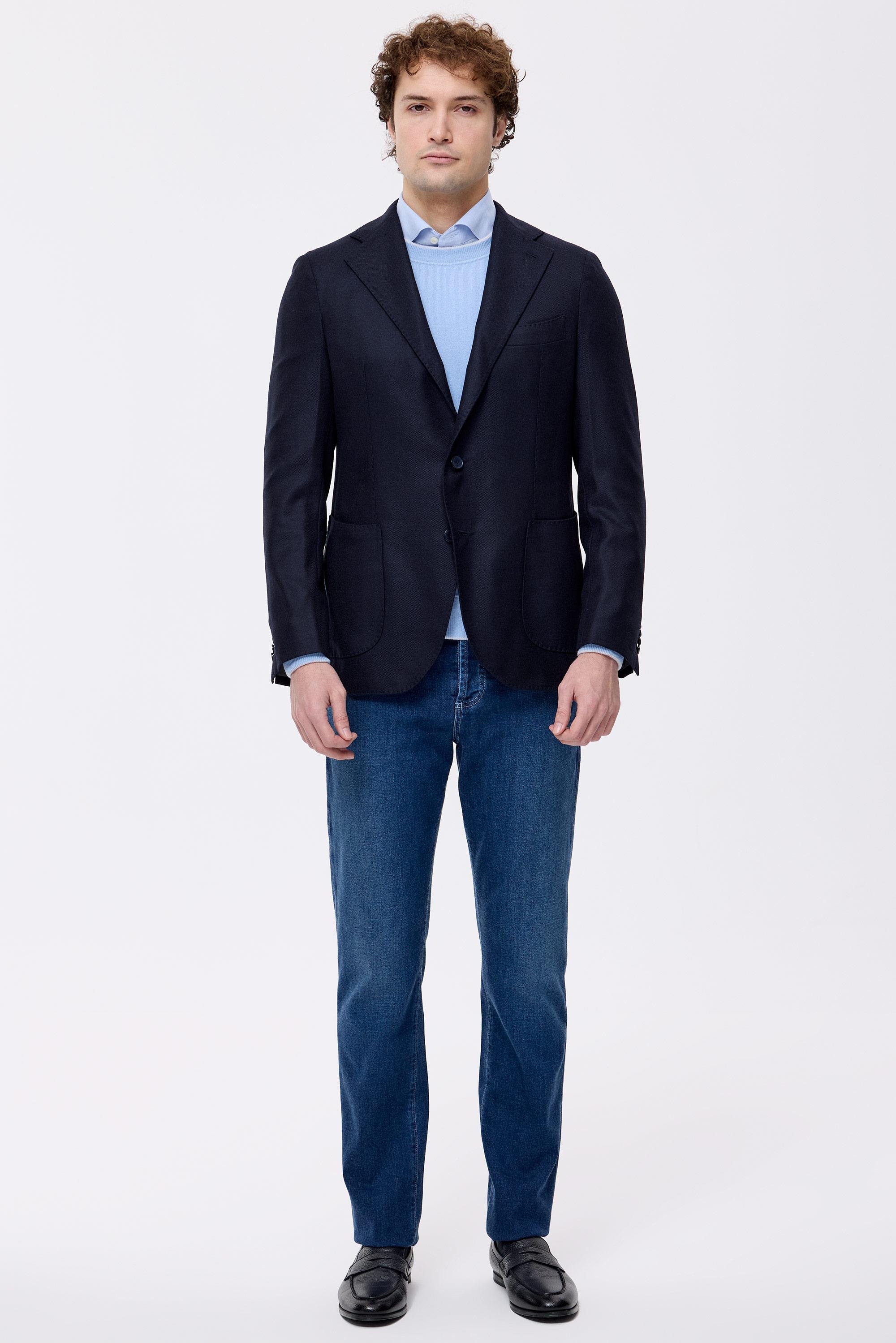 Lacivert Yün Kaşmir Ceket