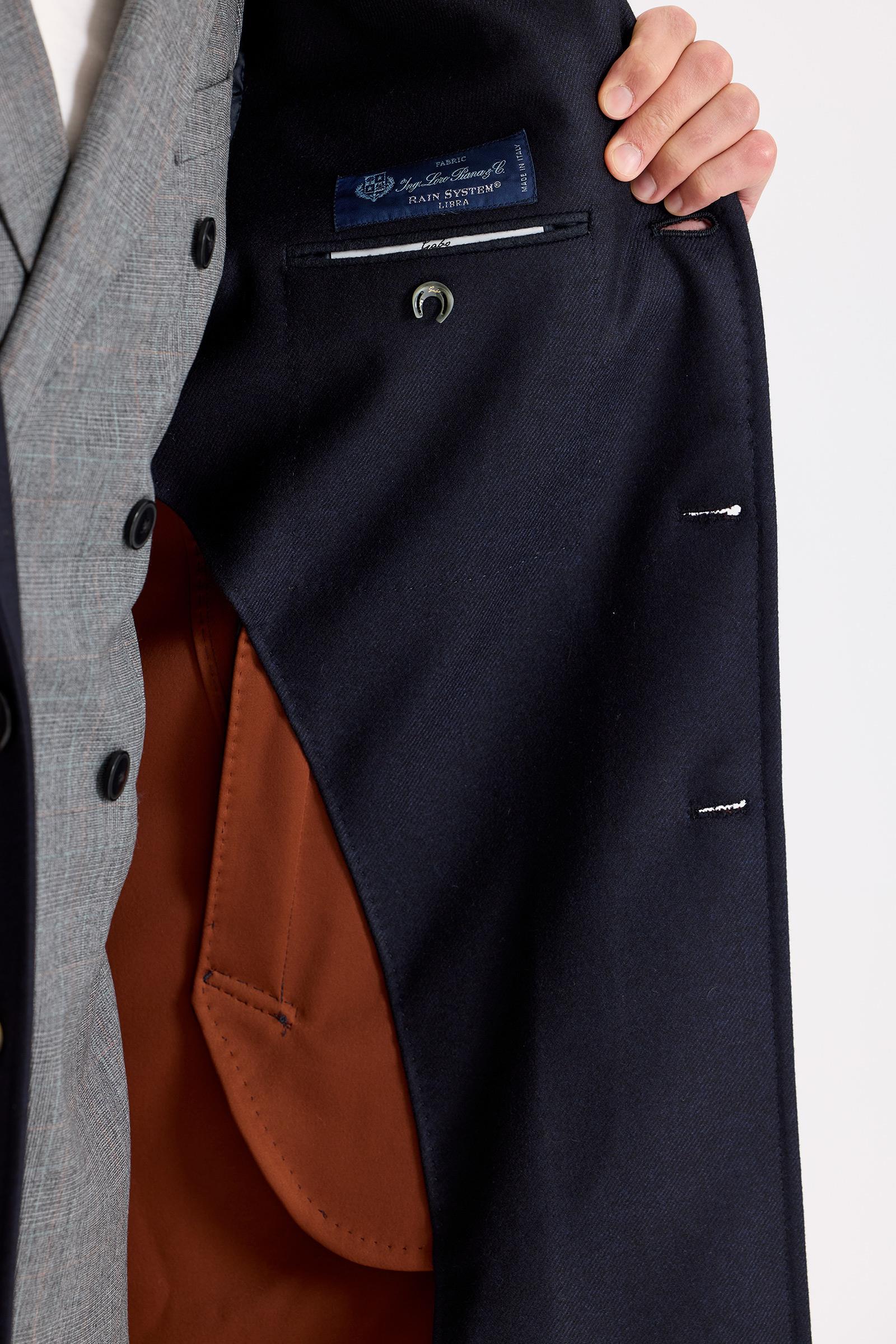 Lacivert Yün Kaşmir Palto