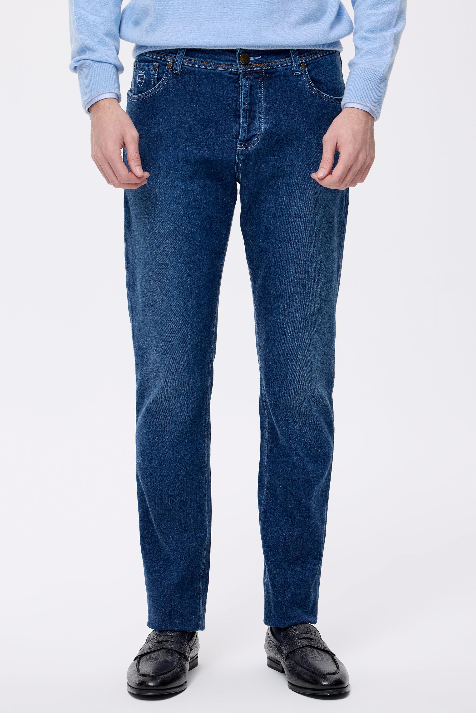 Mavi Kaşmirli Denim Pantolon