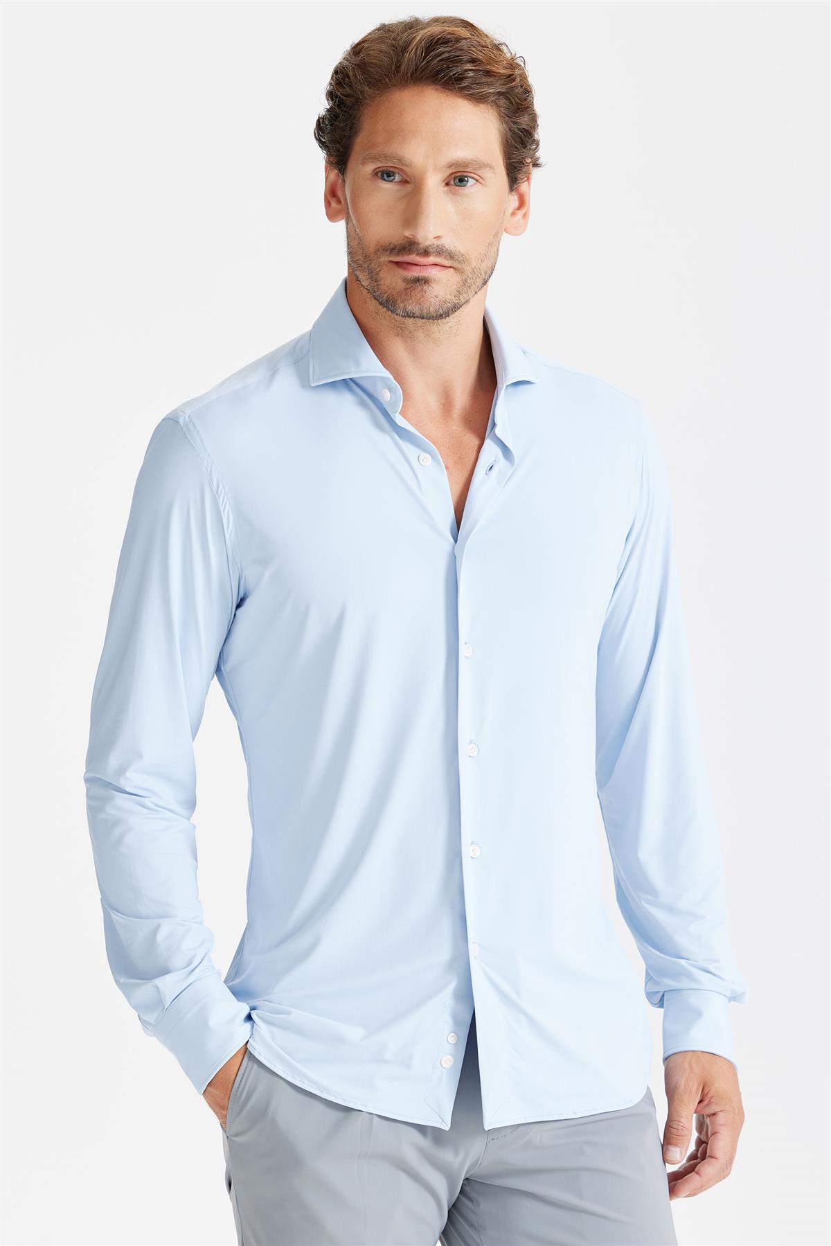 Mavi Vintage Teknik Kumaş Gömlek