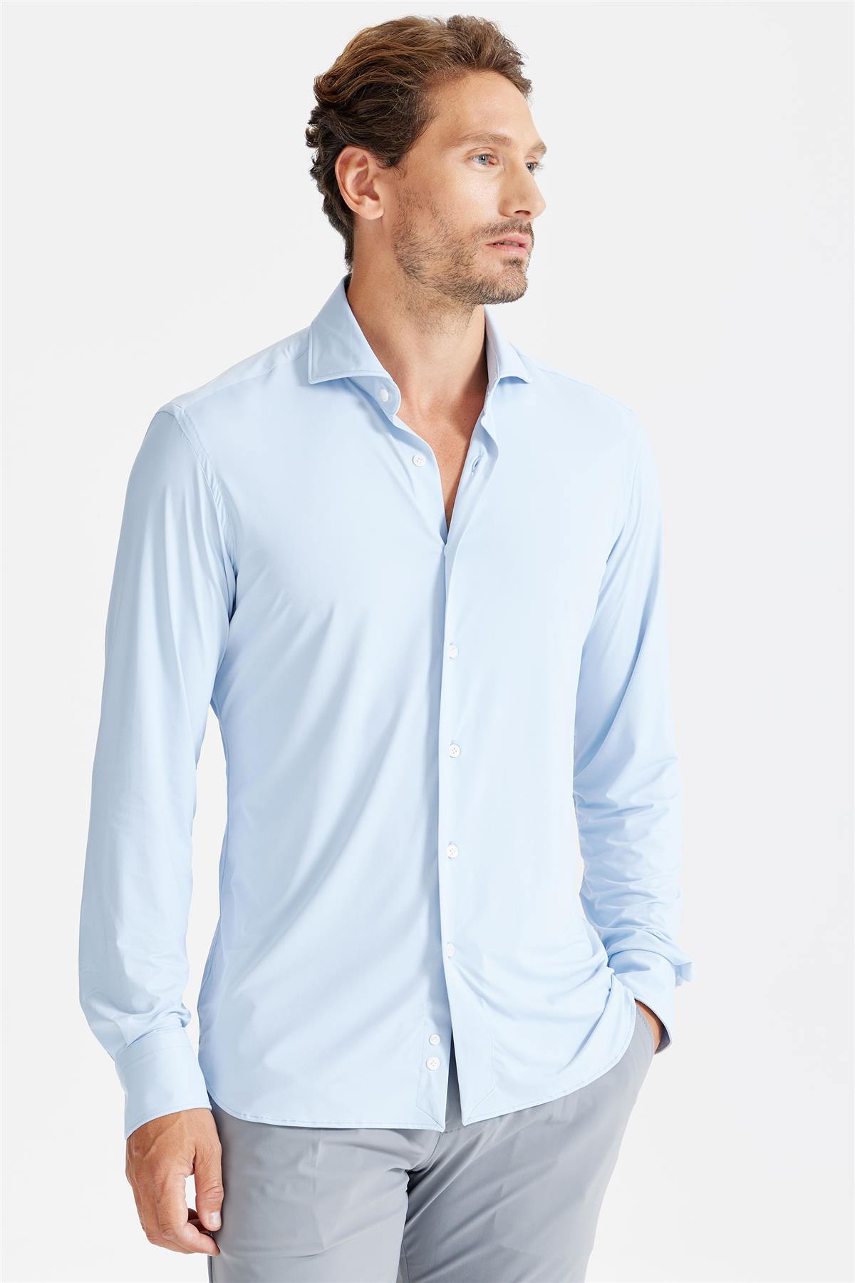 Mavi Vintage Teknik Kumaş Gömlek