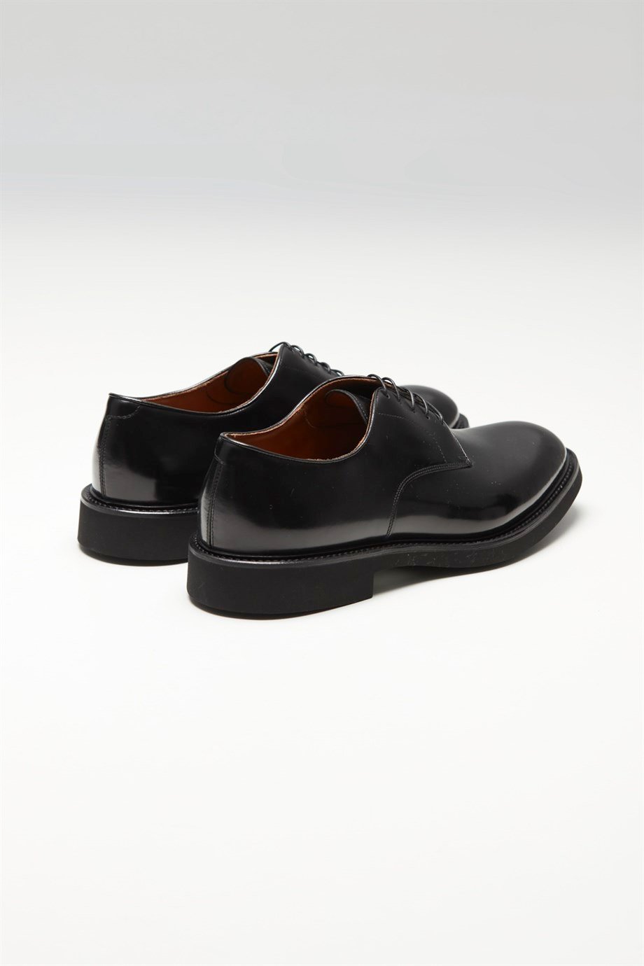 Siyah Bağcıklı Açma Deri Erkek Ayakkabı