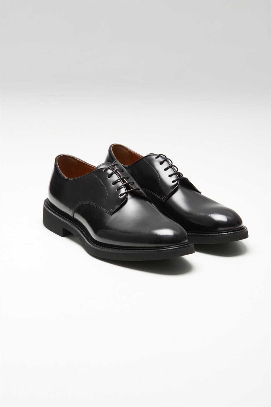 Siyah Bağcıklı Açma Deri Erkek Ayakkabı