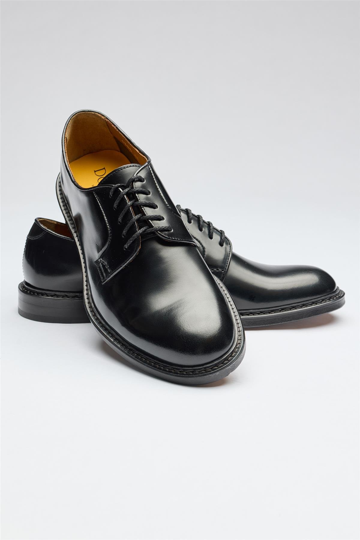 Siyah Bağcıklı Deri Ayakkabı