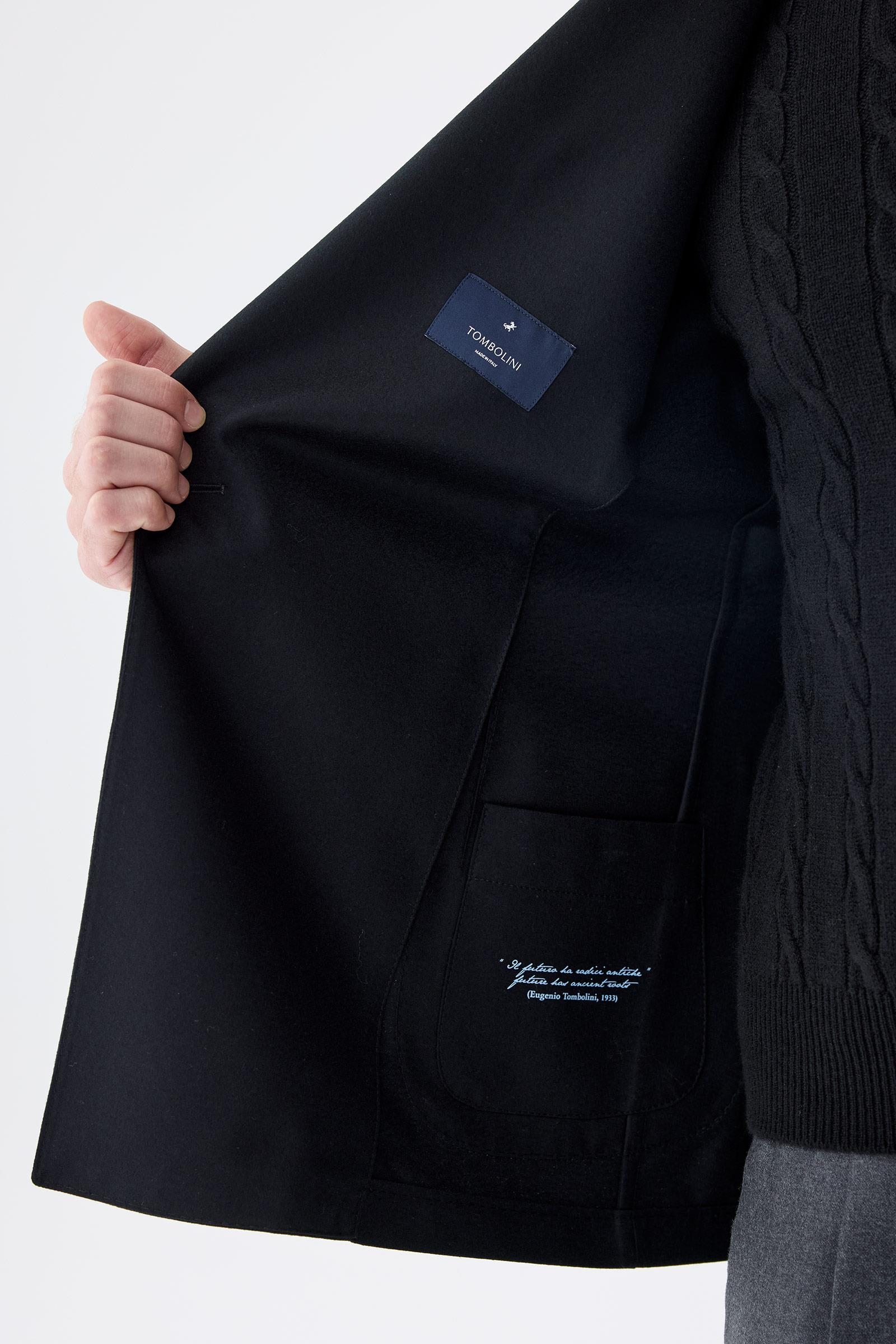 Siyah Zero Gravity Kruvaze Yün Ceket 