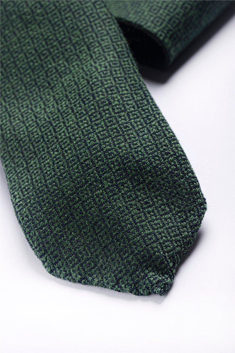 Yeşil Astarsız Yün Kravat