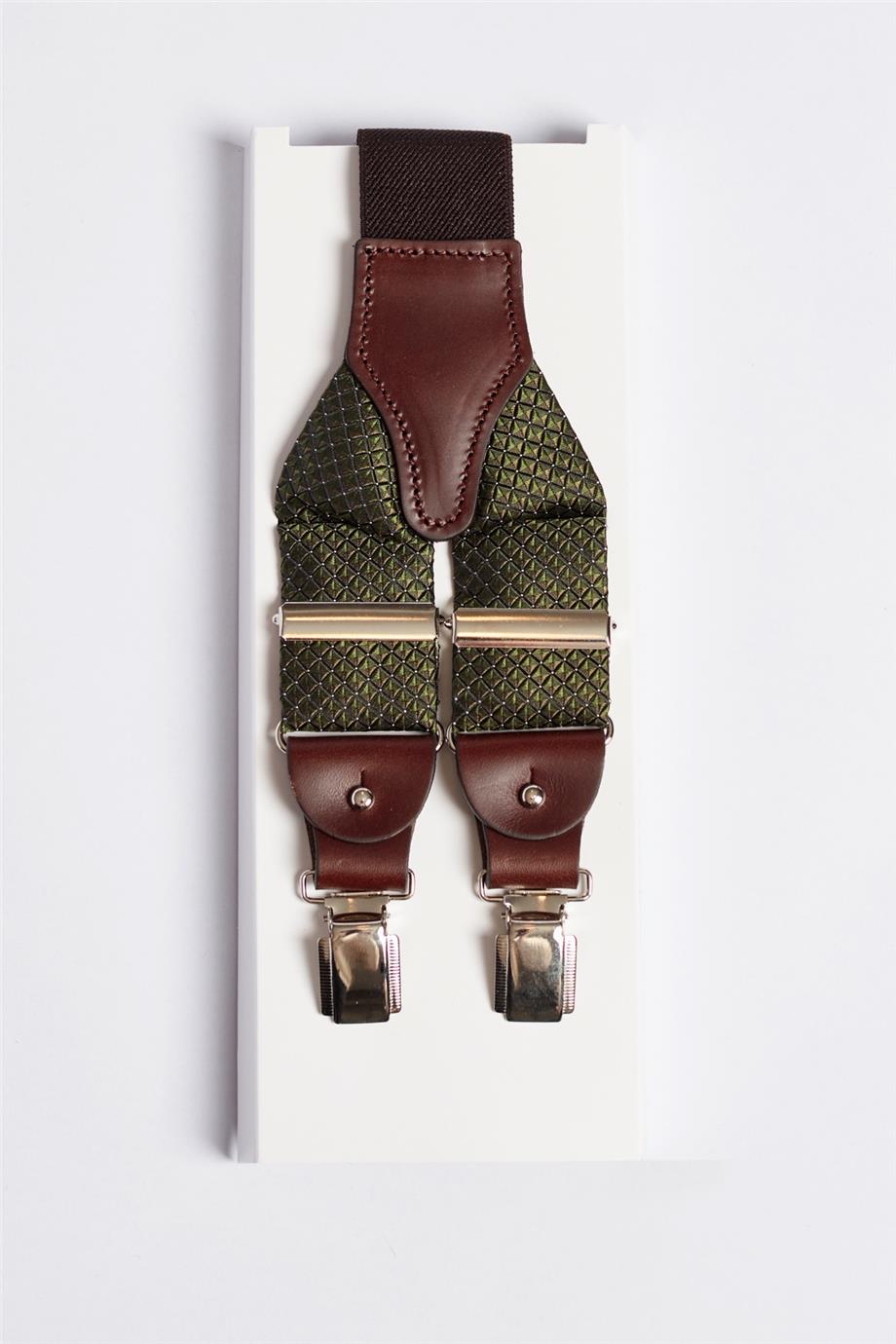 Yeşil Desenli Pantolon Askısı