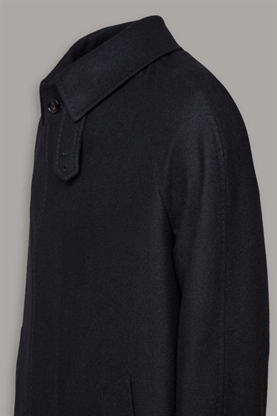 Siyah Yün Kaşmir Palto