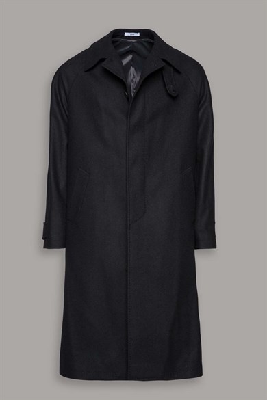 Siyah Yün Kaşmir Palto