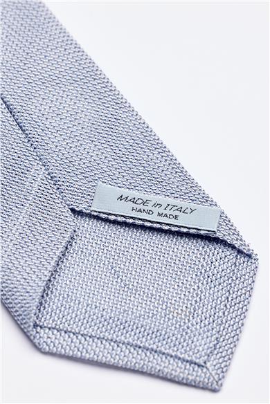 Açık Mavi 7 Fold Örgü İpek Kravat