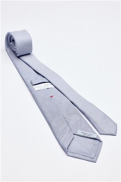 Açık Mavi 7 Fold Örgü İpek Kravat