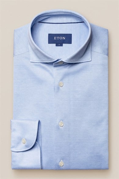 Açık Mavi Contemporary Pique Gömlek