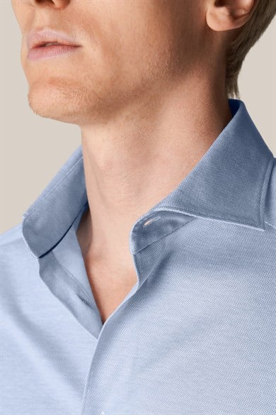 Açık Mavi Contemporary Pique Gömlek