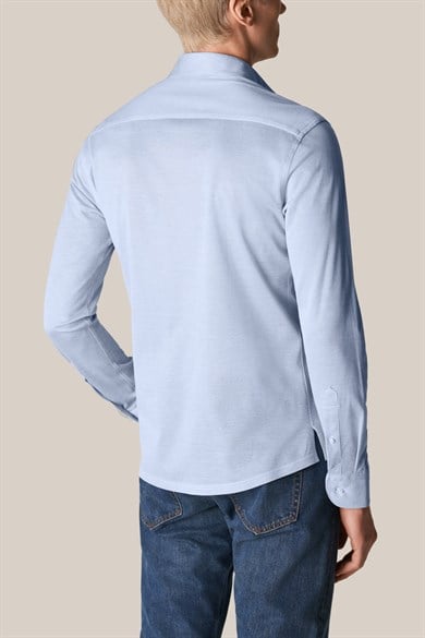 Açık Mavi Contemporary Pique Gömlek