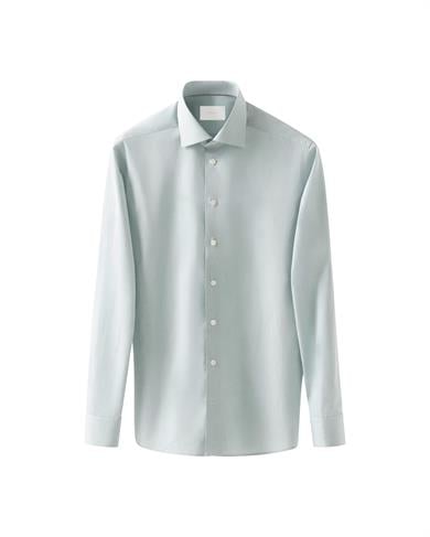 Açık Yeşil Contemporary Elevated Poplin Gömlek