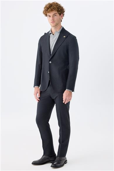 Antrasit Gri Yün Takım Elbise 