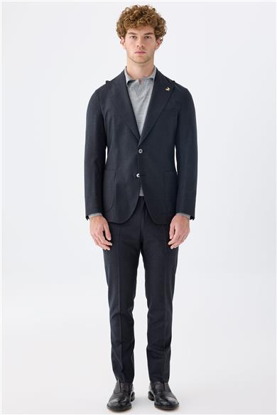 Antrasit Gri Yün Takım Elbise 