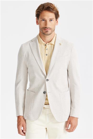 Bej Balık Sırtı Pamuk Ceket