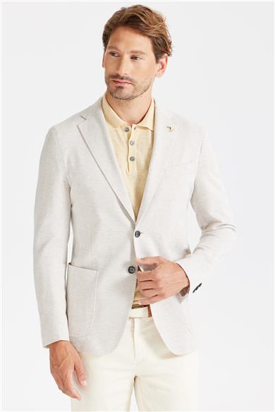 Bej Balık Sırtı Pamuk Ceket