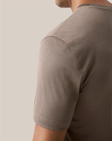 Bej Filo Di Scozia Pamuk T-Shirt