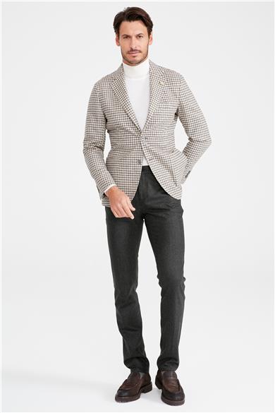 Bej Kahve Yün Kaşmir Ceket