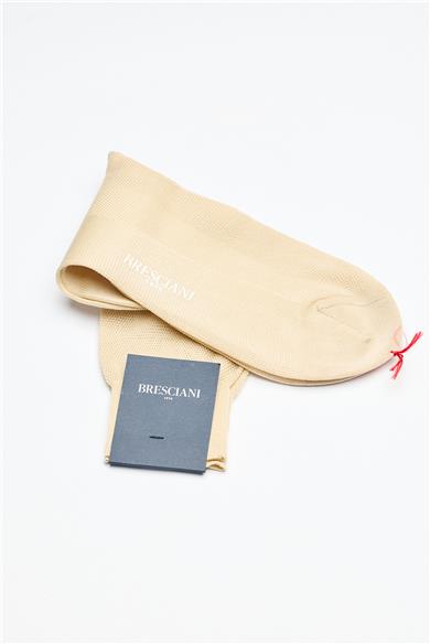 Bej Merserize Pamuk Çorap