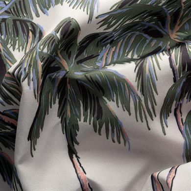 Bej Palmiye Desenli Mayo