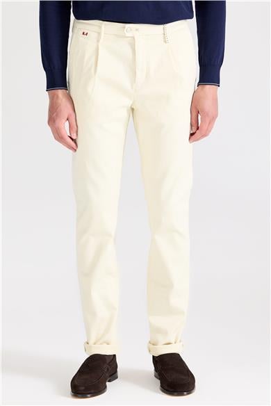 Bej Pamuk Chino Pantolon
