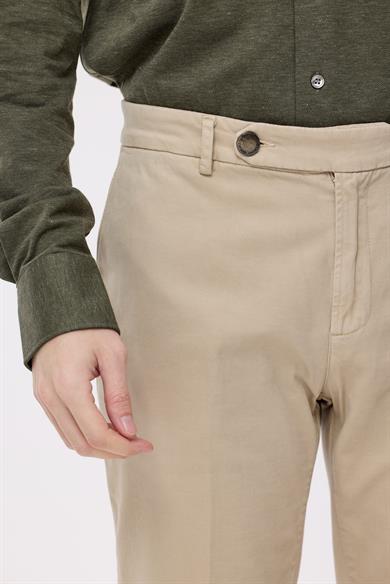 Bej Pamuk Kaşmir Chino Pantolon