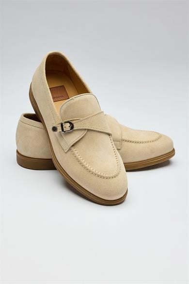 Bej Tokalı Süed Loafer