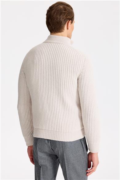 Bej Yün Kaşmir Triko Mont