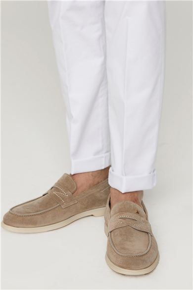 White Chino Cotton Mens Trousers