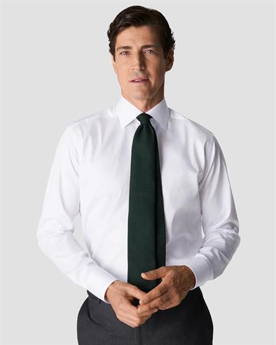 Beyaz Comfort Esnek Pamuk Twill Gömlek