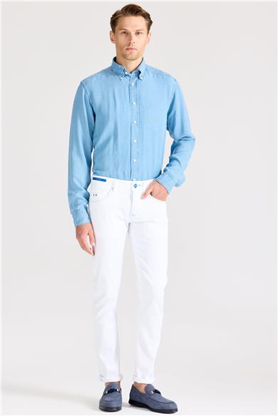 Beyaz Murano Pamuk Denim Pantolon