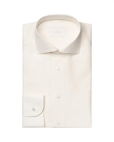 Beyaz Pamuk Keten İpek Gömlek 