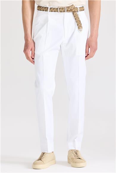 Beyaz Pamuk Pantolon 