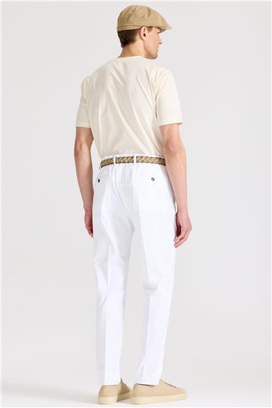 Beyaz Pamuk Pantolon 