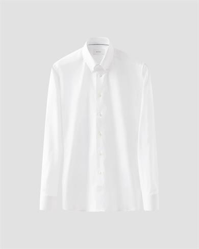Beyaz Yaka Düğmeli Oxford Pamuk Gömlek 