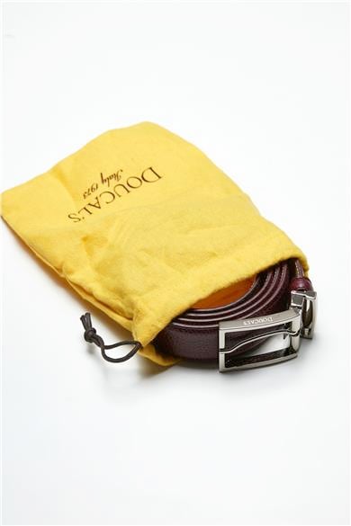 Bordo Deri Erkek Kemer