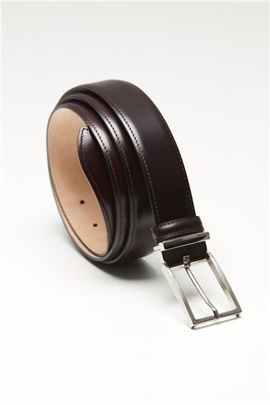 Bordo Erkek Deri Kemer