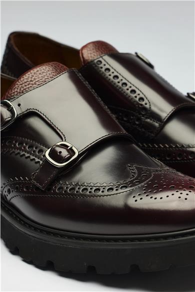 Bordo Tokalı Deri Ayakkabı